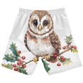 thumbnail image 2 of joogoo Kids Boys Swim Trunks Watercolor Owl Beach Board Shorts Drawstring Swimsuit Kid Teen M, 2 of 6