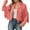 Watermelon Red, variant on Women's Casual Jackets Short Slim Fit Fringe Coat Classic Outerwear For Daily Fall Winter - Everyday Wearable Outer Layer For Leisure And Travel Women's Bomber Jacket Casual Coat