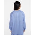 thumbnail image 4 of Time and Tru Women's Peasant Blouse with Long Sleeves, Sizes XS-XXXL, 4 of 6
