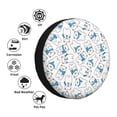 thumbnail image 3 of Bingfone Scarf Bear Spare Tire Cover Weatherproof Universal Wheel Protectors for RV Camper Travel Trailer SUV Truck-14 inch, 3 of 8