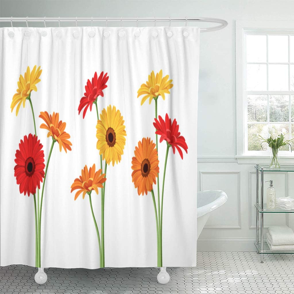 KSADK Red Daisy Colorful Gerbera Flowers with Stems White Yellow Gerber