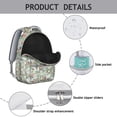 thumbnail image 4 of Maltese Dog and Flower Floral Backpack for School,Cute School Bag,Schoolbag with Adjustable Shoulder Straps & Padded Back,15.3"x11"x7.1".﻿, 4 of 6