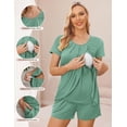 thumbnail image 2 of Ekouaer Women Maternity Nursing Set 2 PCS Postpartum Pajamas Breastfeeding Labor Delivery Pregnancy Pjs, 2 of 6
