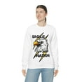 thumbnail image 2 of Retro Eagle Mascot Sweatshirt, Eagle Nation School Spirit Mom Pullover White Medium, 2 of 7
