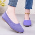 thumbnail image 6 of Hurxie Flats for Women Ballets Shoes: Comfortable Knitted Dressy Work Flats - Ladies Wedding Flat Casual Shoes Purple, 6 of 7