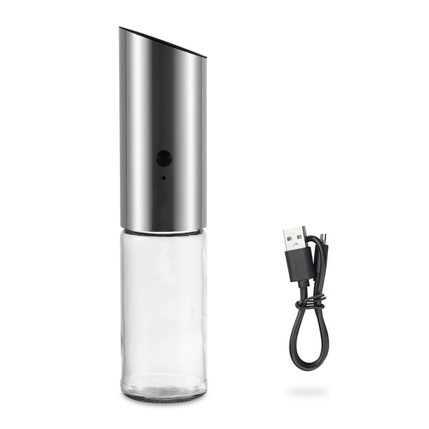 Molinillo de pimiento salado automático eléctrico recargable de acero inoxidable de acero inoxidable Máquina de mano accesorios para la especia de hierbas Yuarrent HA010607-00B