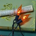 thumbnail image 5 of Halloween Decorations - Indoor and Outdoor Flickering Flame String Lights, 12.8ft C7 Vintage Flickering Flame String Lights, Orange String Lights with 10 Flame Bulbs (E12 Bulbs, Black Wire), 5 of 12