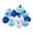 Blue, variant on Halloween Decoration, 12 Piece Blue Velvet Pumpkin Set, 8 Small and 4 Large Tabletop Fall Thanksgiving Home Decor, 3.8 in