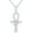 White, variant on Leander Iced Out Eye of Horus Ankh Cross Pendant Ancient Egyptian Necklace Chain 14K Gold White Gold Plated Protection Jewelry for Men Women with Stainless Rope Chain