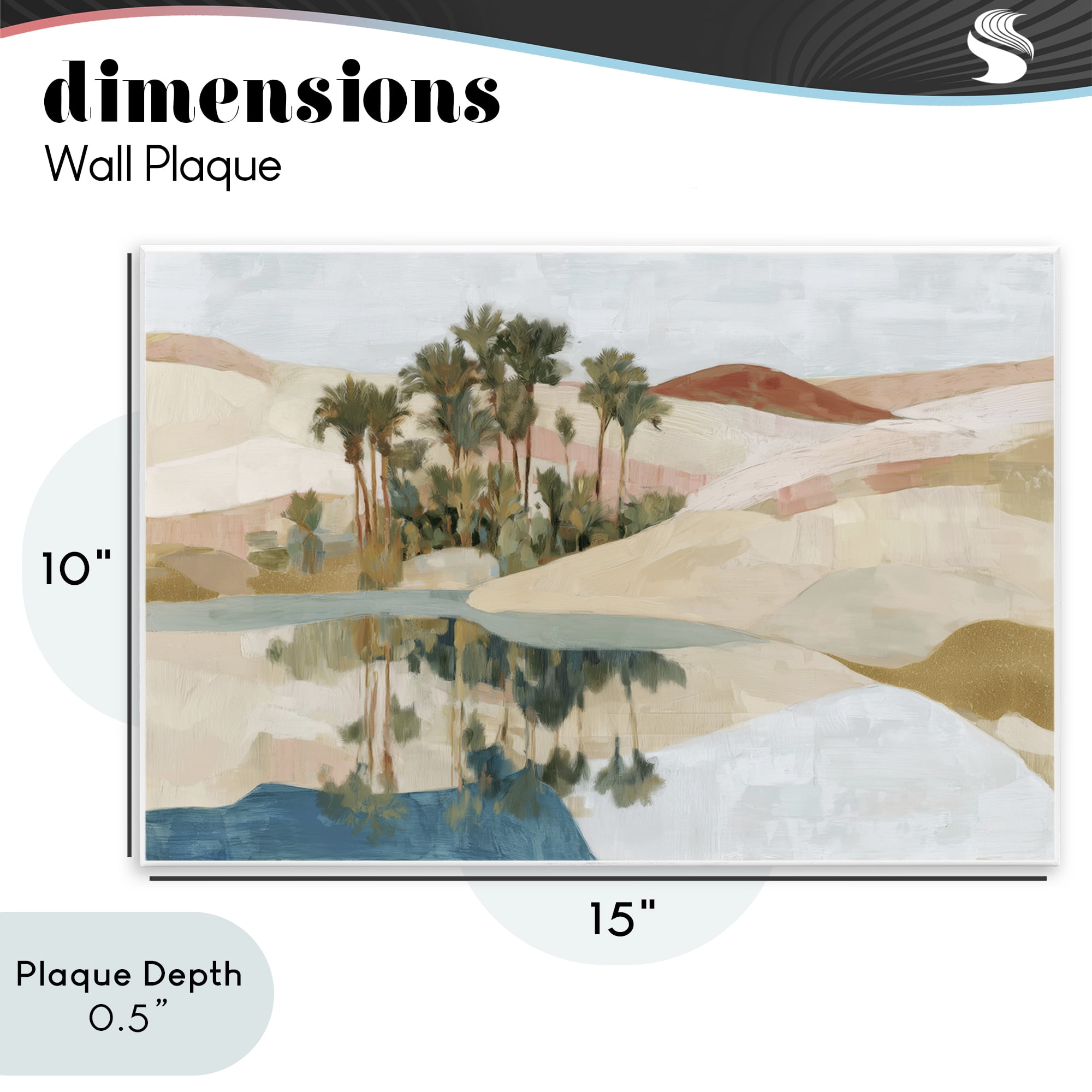 Stupell Industries Desert Oasis with Palm Reflection Wall Plaque Art, design by Chromatic Storm Studio