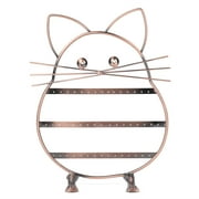Jewelry Display Kitten Cat Copper Stand, Earring Necklace Holder Organizer Hanging Display Storage Rack Tree(Bronze)