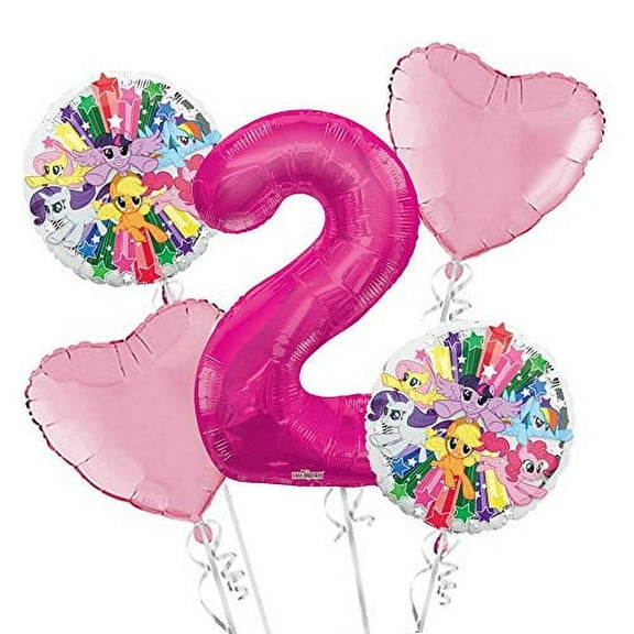 My Little Pony Balloon Bouquet 5 pc, 2nd Birthday, | Viva Party Balloon Collection
