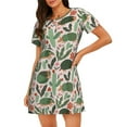 thumbnail image 1 of Xecao Chemise de Nuit Ample pour Femmes, Manches Courtes, Imprimé Décontracté, 1 of 6