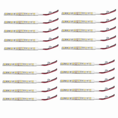 20Pcs 10Cm Waterproof Warm White 5050 Led Strip Lights Dc 12V Caravan Boat Car