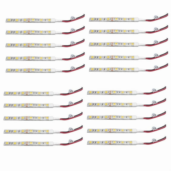 20Pcs 10Cm Waterproof Warm White 5050 Led Strip Lights Dc 12V Caravan Boat Car