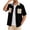 Black, variant on Men's Corduroy Button Down Shirts Color Block Lapel Chest Pocket Short Sleeve Casual Tees Lightweight Breathable Summer Outdoor Vacation Tops Black S