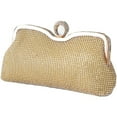 thumbnail image 3 of Evening Bag Woman Clutch Shiny Party Bag Versatile Handmade Bag Shoulder Satchel Bag, Bridal Prom Wedding Handbag/Gold, 3 of 10