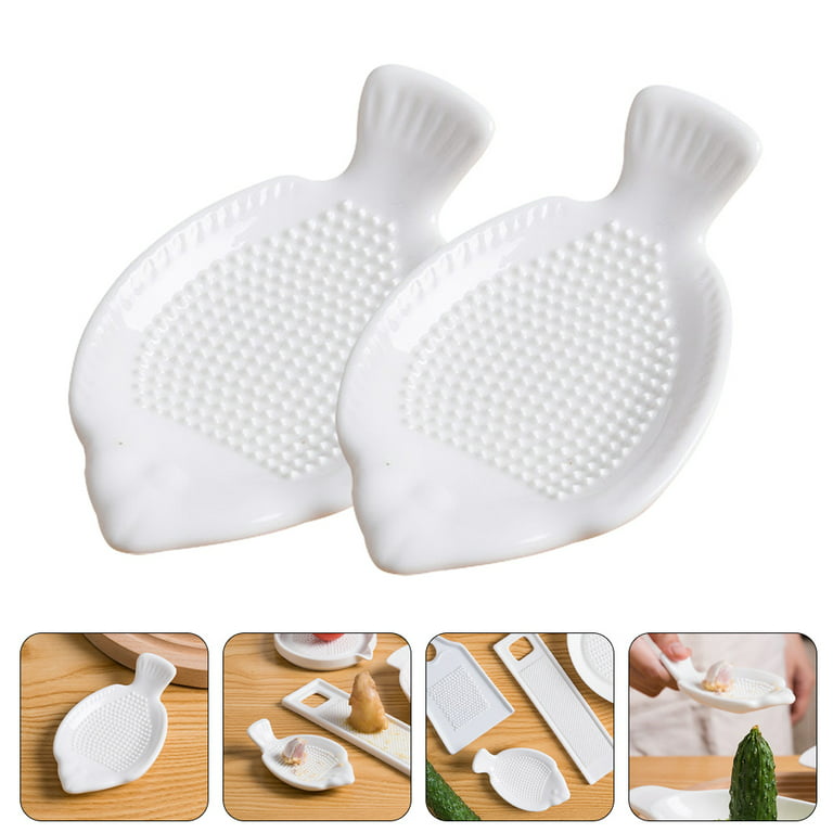 White Ceramics Grater Plate Grinding Tool Ceramic Hand Grinding Disc  4.37*3.62*0.8 Inch Ginger Puree Grinder Garlic - AliExpress
