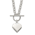 thumbnail image 1 of Collier Pendentif Cœur Gravable en Argent Sterling 925 avec Disque d'Amour, 1 of 6