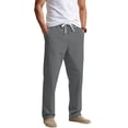 thumbnail image 3 of Hesxuno Men Straight Leg Nylon pants Elastic Drawstring Waist Pants Solid Summer Pants with Pockets Casual Comfy Lightweight Pants Gray M, 3 of 4