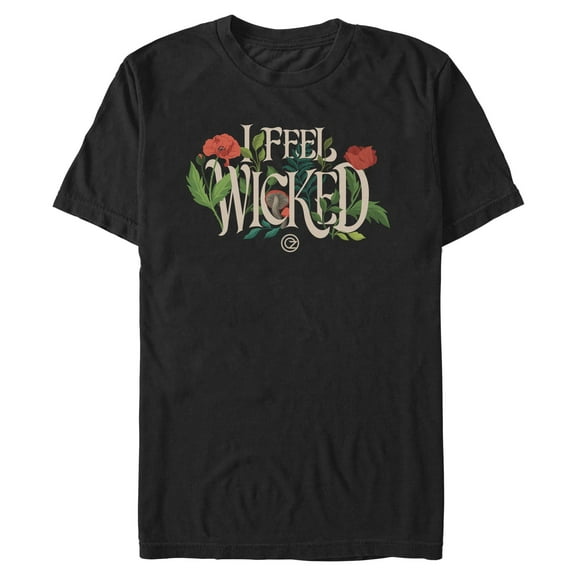 Mens Wicked: For Good I Feel Floral Quote T Shirt