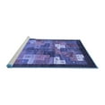 thumbnail image 2 of Ahgly Company Machine Washable Indoor Rectangle Abstract Blue Contemporary Area Rugs, 6' x 9', 2 of 4