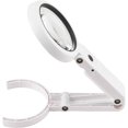 thumbnail image 3 of Lupa óptica transparente, lupa portátil de mano con luz para leer, hacer manualidades y reparaciones, ultra brillante, independiente con base de pie ajustable, 3 of 5