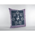 thumbnail image 3 of Amrita Sen Designs Amrita Sen Clover Leaf Floral Faux Suede Throw Pillow Zip 16" x 16", 3 of 4