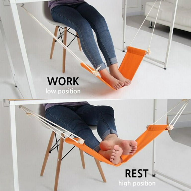Bcloud Under-Desk Foot Hammock Office Adjustable Home Office Study Footrest  Desk Swing 