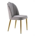 thumbnail image 3 of Chic Home Cherisa Velvet Upholstered Channel Quilted Dining Chair (Set of 2), Grey, 3 of 5