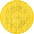 thumbnail image 1 of Ahgly Company Indoor Round Oriental Yellow Industrial Area Rugs, 7' Round, 1 of 4