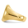 thumbnail image 3 of 14K Yellow Gold Ring Band Signet 16.5x13.5mm Closed Back Men's, Size 7, 3 of 5