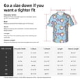 thumbnail image 5 of Gaeub Gnome On A Watermelon Mattress In The Pool Print Men's Hawaiian Shirt,Button Down Short Sleeves Shirts,Tropical Beach Casual Button Down Shirts,XX-Large, 5 of 7