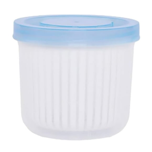 Vegetable Storage Box Refrigerator Food Containers With Drain Basket Vegetables Sealed For Chopped Green Onion Garlic（1PC）