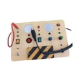 thumbnail image 3 of Tablero ocupado de madera, juguete con interruptor, juguete sensorial, habilidades motoras finas, juguete Montessori, juguete de madera para regalos Sunnimix tablero ocupado, 3 of 8