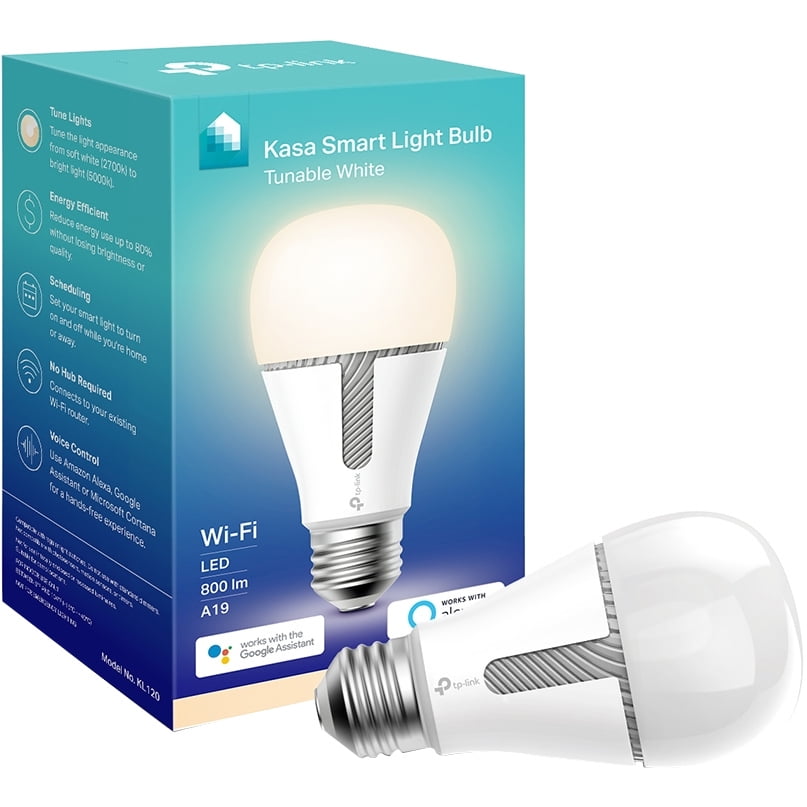 TPLink Kasa KL120 Smart Light Bulb, 60W LED Tunable White, 1Pack