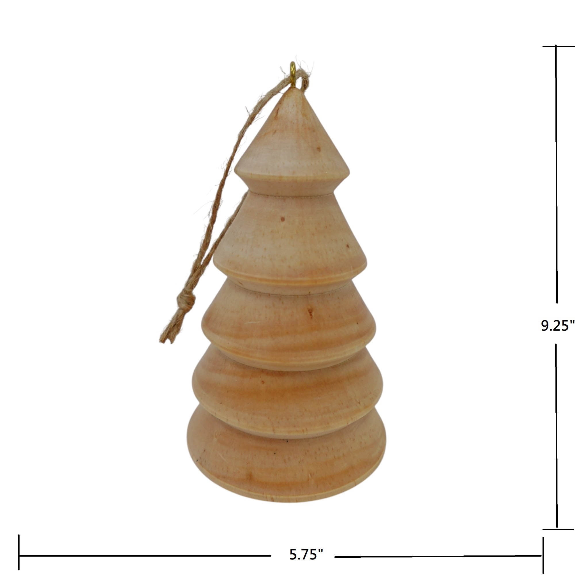 Holiday Time 3PK Natural Wood Tree Ornament