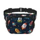 thumbnail image 1 of Balery Spaceships and Stars Mochila Cinturón para Mujeres y Hombres, Bolsa de Cintura Impermeable de Doble Capa con Correa, 1 of 9