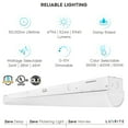 thumbnail image 7 of Luxrite 4FT LED Strip Light Fixture, 34W/38W/45W, Up to 5940 Lumens, 3 Color Selectable 3500K-5000K, Dimmable, Damp Rated, UL Listed, 7 of 7