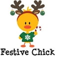thumbnail image 3 of CafePress - Festive Chick Baseball Jersey - Cotton Baseball Jersey, 3/4 Raglan Sleeve Shirt, 3 of 4