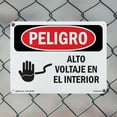 thumbnail image 4 of High Voltage Inside Spanish OSHA Danger Aluminum Sign 24 Inch x 18 Inch - 10 Pack, 4 of 8