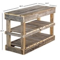 thumbnail image 4 of del Hutson Designs 38 Inch Rustic Chic Solid Barnwood Shoe Rack, Natural, 4 of 7