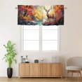 thumbnail image 2 of Deer Kitchen Valance Curtains Animal Forest Wildlife Autumn Hunting Jungle Rustic Privacy Decorative Rod Pocket Short Window Valance Curtains 54 by 18 in, 1 Panel, 2 of 6