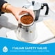 thumbnail image 4 of Cafetera para café espresso GROSCHE Milano Moka, 3 tazas, negra, 4 of 8