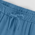 thumbnail image 3 of ABATAB Capri Pants for Women Wide Leg Casual Beach Capris Cotton Linen Summer Lounge Travel Cropped Trousers with Pockets, 3 of 7