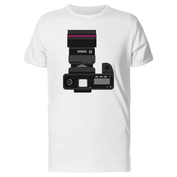 Photo Camera Top View T-Shirt Men -Image by Shutterstock, Male Large