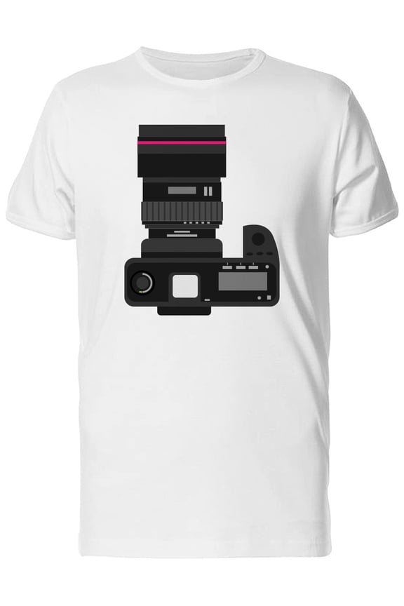 Photo Camera Top View T-Shirt Men -Image by Shutterstock, Male Large