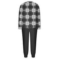 thumbnail image 7 of Gfyviroh Womens 2 Piece Pajama Set Long Sleeve Tops and Cuffed Pants Pjs Plaid Loungewear Sleepwear Sets, 7 of 7