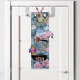 thumbnail image 2 of Floral Hanging Pocket Organizer, Flourishing Flowers with Leaves Watercolor, Printed Polyester Storage Bag with Pockets, 9" x 27", Sea Blue Pale Pink, 2 of 2