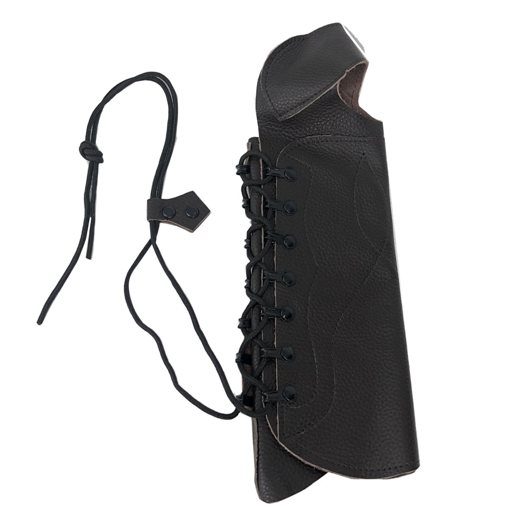 SHOOTING ARM GUARD MADE WITH BLACK COW LEATHER ARCHERY PRODUCTS AG-8400 R-HAND. 